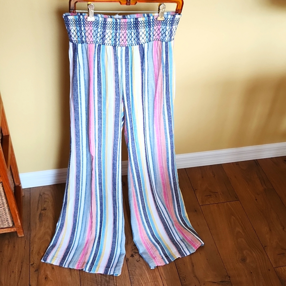 Blue Rein high waisted long wide leg pants.